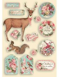 Stamperia Színes falap A5 - Pink Karácsony