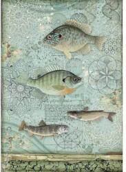 Stamperia Dekupázs rizspapír A4 csom. - Hal