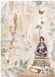 Stamperia DFSA41104 - A4 Rizspapír csom. - Secret Diary books