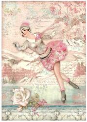 Stamperia A4 rizspapír csom. - Sweet winter ice skater