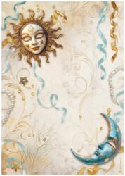 Stamperia A4 rizspapír csom. - Masquerade sun and moon