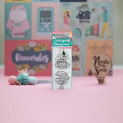 Stamperia Akril pecsételő 4, 3 x 9, 7 cm - Világtérkép