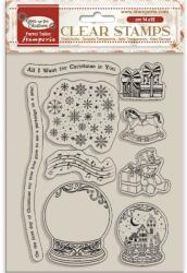 Stamperia Akril pecsételő cm 14x18 - Gear up for Christmas snowglobes