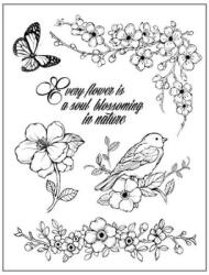 Stamperia HD gumi pecsételő 14 x 18 cm - Tavasz