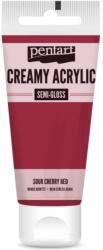 Pentart Krémes akrilfesték selyemfényű 60 ml meggypiros
