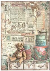 Stamperia A4 rizspapír csom. - - Brocante Antiques teddy bears