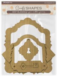 Stamperia MDF figurák : Alice in Christmas frame and key