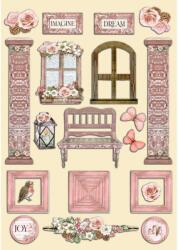 Stamperia Színes fafigurák A5 - Roseland