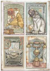 Stamperia A4 rizspapír csom. - Lady Vagabond életstílus 4 kártya