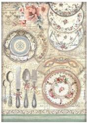 Stamperia A4 rizspapír csom. - - Brocante Antiques ceramic plates