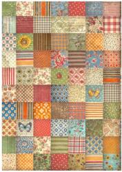 Stamperia A4 rizspapír, csom. - Sunflower Art patchwork