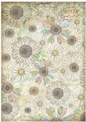 Stamperia DFSA41096 - A4 Rizspapír csom. - Daisy Art stylized daisy pattern