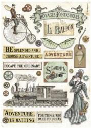 Stamperia A4 rizspapír csom. - Voyages Fantastiques elements