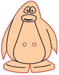 Penta collection Fafigura gomb 1 - pingvin 10 db/csomag