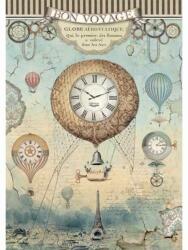 Stamperia Dekupázs rizspapír A4 csom. - Fantasztikus utazás légballonok