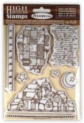 Stamperia HD gumi pecsételő 14 x 18 cm - Havas táj