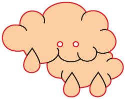 Penta collection Fafigura gomb 65 - esőfelhő 10 db/csomag