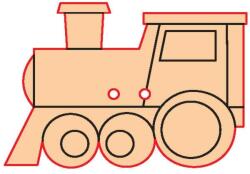 Penta collection Fafigura gomb 15 - játékvonat 10 db/csomag