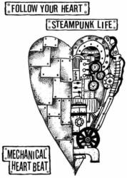 Stamperia Akril pecsételő 15x20 cm - Mechanical heart