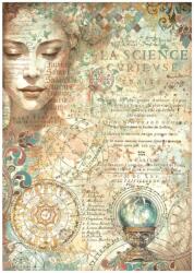 Stamperia A4 rizspapír csom. - Fortune face