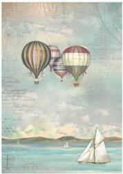 Stamperia A4 rizspapír csom. - Sea Land balloons