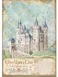 Stamperia A4 rizspapír csom. - Csipkerózsika kastély