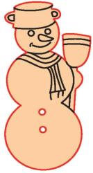 Penta collection Fafigura gomb 72 - hóember 10 db/csomag