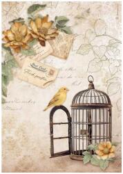 Stamperia A4 rizspapír csom. - Golden Harmony cage