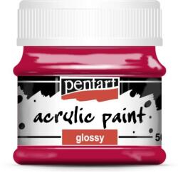 Pentart Fényes akrilfesték 50 ml kármin