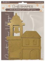 Stamperia MDF figurák: Silent Sea Bell tower and bridge landscape
