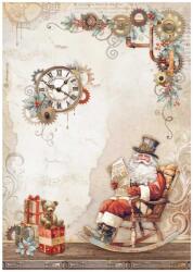 Stamperia A4 rizspapír csom. - Gear up for Christmas Santa Claus