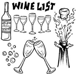 Stamperia Akril pecsételő 10 x 10 cm - pezsgős