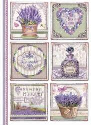 Stamperia A4 rizspapír csom. - Provence kártyák