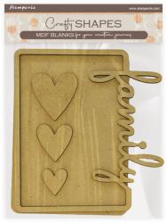 Stamperia KLSM77 - MDF figurák: Family plate family hearts