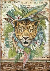 Stamperia Dekupázs rizspapír A4 csom. - Amazónia jaguár