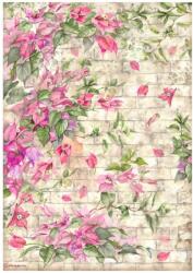 Stamperia A4 rizspapír csom. - Blue Dream bougainvillea