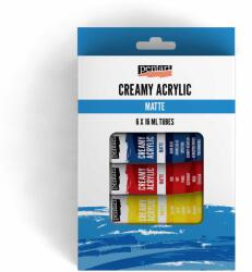 Pentart Krémes akrilfesték matt szett 6 szín x 16 ml / tubus