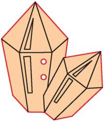 Penta collection Fafigura gomb 28 - kristály 10 db/csomag