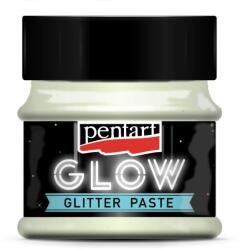 Pentart Glow glitter paszta 50 ml szivárvány kék