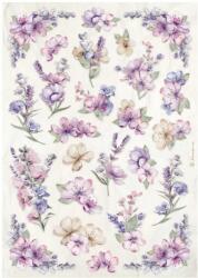 Stamperia A4 rizspapír csom. - Lavender flower pattern