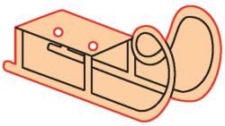 Penta collection Fafigura gomb 73 - szánkó 10 db/csomag