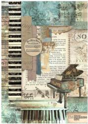 Stamperia A4 rizspapír csom. - Music piano