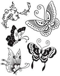 Stamperia HD gumi pecsételő 14 x 18 cm - Lepke