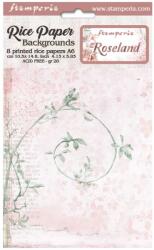 Stamperia 8 rizspapír A6 háttér - Roseland