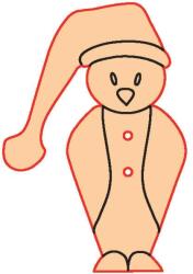 Penta collection Fafigura gomb 103 - pingvin 10 db/csomag