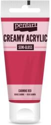 Pentart Krémes akrilfesték selyemfényű 60 ml kárminvörös