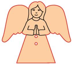 Penta collection Fafigura gomb 97 - angyal 10 db/csomag