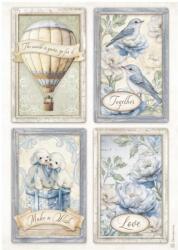 Stamperia A4 rizspapír csom. - Timeless 4 cards