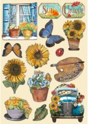 Stamperia Színes fafigura A5 - Sunflower Art
