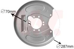 VAN WEZEL Ochranný plech proti rozstreku, Brzdový kotúč VAN WEZEL 3225373 (3225373)